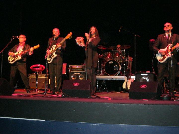 Martin Murray's The Honeycombs, on stage at The Radlett Centre. Martin Murray on the left. The other band members were the line up of Butterscotch, and after dropping Martin they took on the name The New Honeycombs.